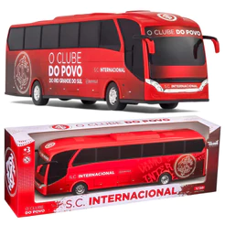 Miniatura Réplica Ônibus Brinquedo Coleção Torcedor Time Internacional Futebol Clube Oficial