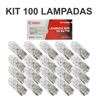 Atacado 100 Lampadas T10 Halogena Transparente Pingão Cinoy 5w 12v Carro em Oferta na Shopee