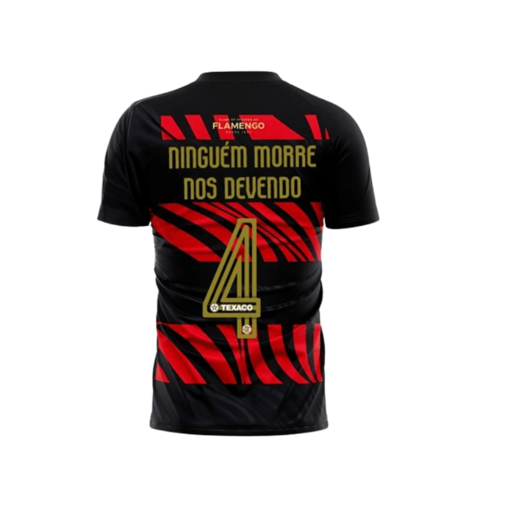 Camisa Flamengo Pherusa Ninguém Morre Nos Devendo em Oferta na Shopee