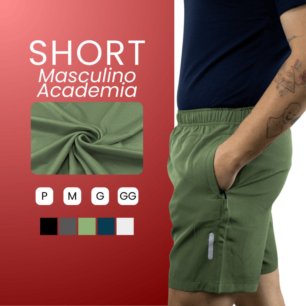 Short De Corrida Masculino Esportivo Leve Elastano Básico Bermuda Tactel Praia Masculina Treino Verão