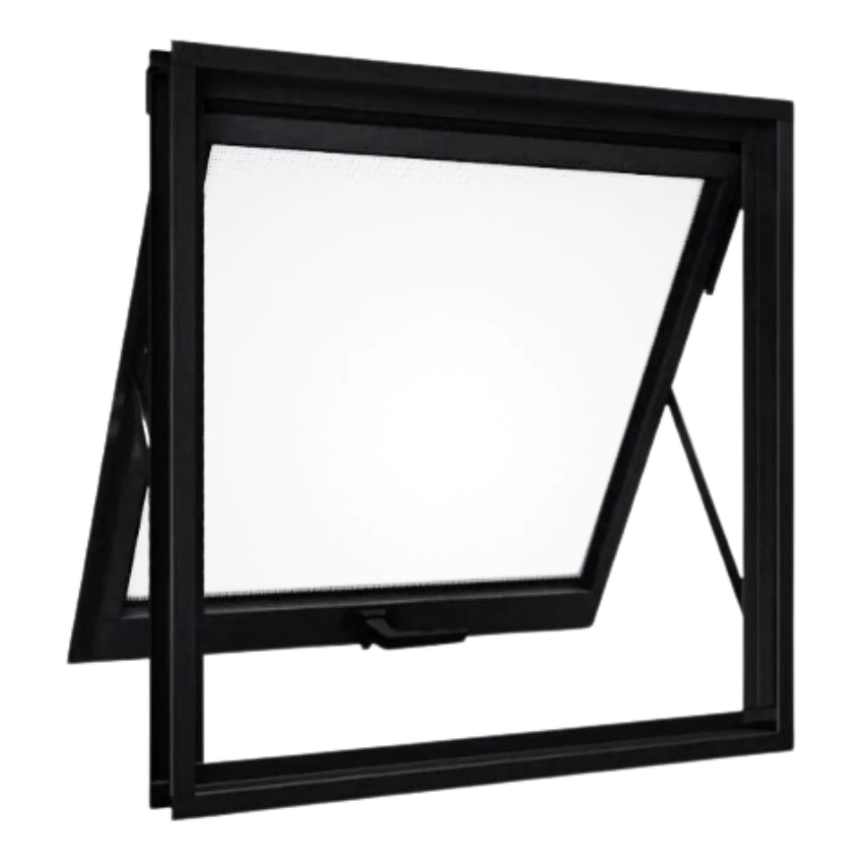 Vitro Max Ar 60x60 Alumínio Preto – Janela Basculante Linha Suprema