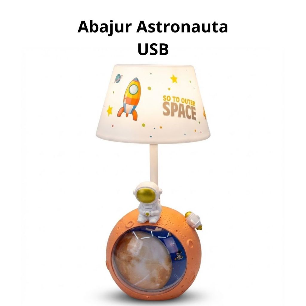 Abajur Infantil Planeta Espacial Astronauta Luz Noturna Decoração Quarto Menino Menina em Oferta na Shopee
