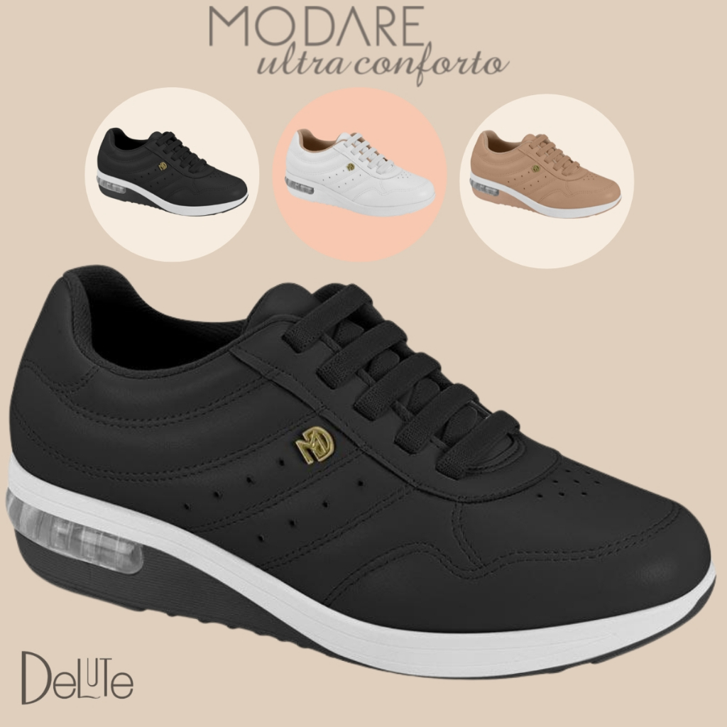 Sapato Tênis Casual Feminino Sneaker Anabela Fácil Conforto Sola Gel Tech Macio Para Esporao em Oferta na Shopee