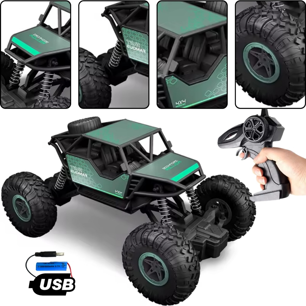Carrinho Controle Remoto Grande Brinquedo Off Road Recarregavel