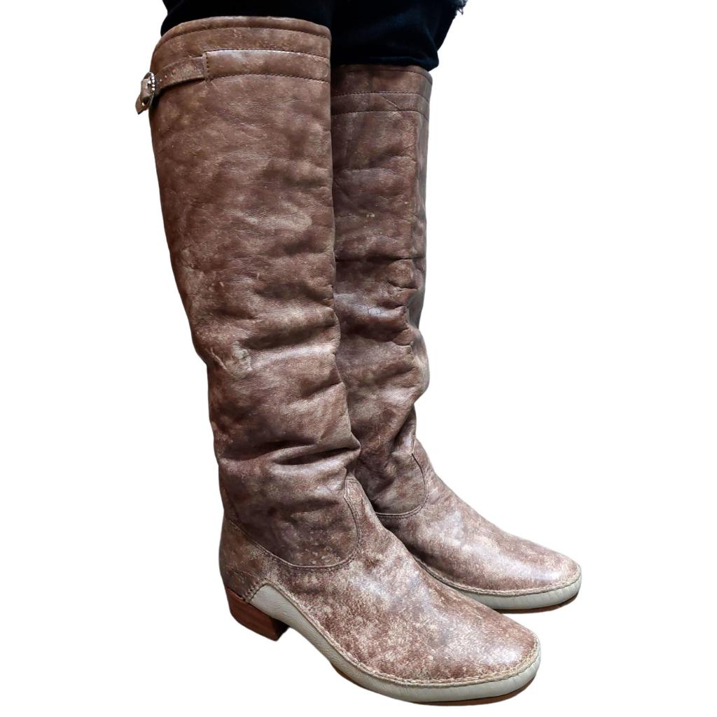 Bota Costura Italiana Country Gaucho OLD HARLA - Bota Unissex Em Couro Com Conforto Solado Crepe