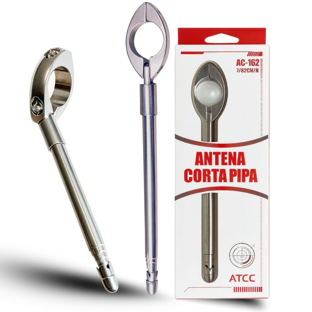 Antena Corta Pipa Corta Cerol para Moto Universal Segurança Contra Linha Chilena Cerol