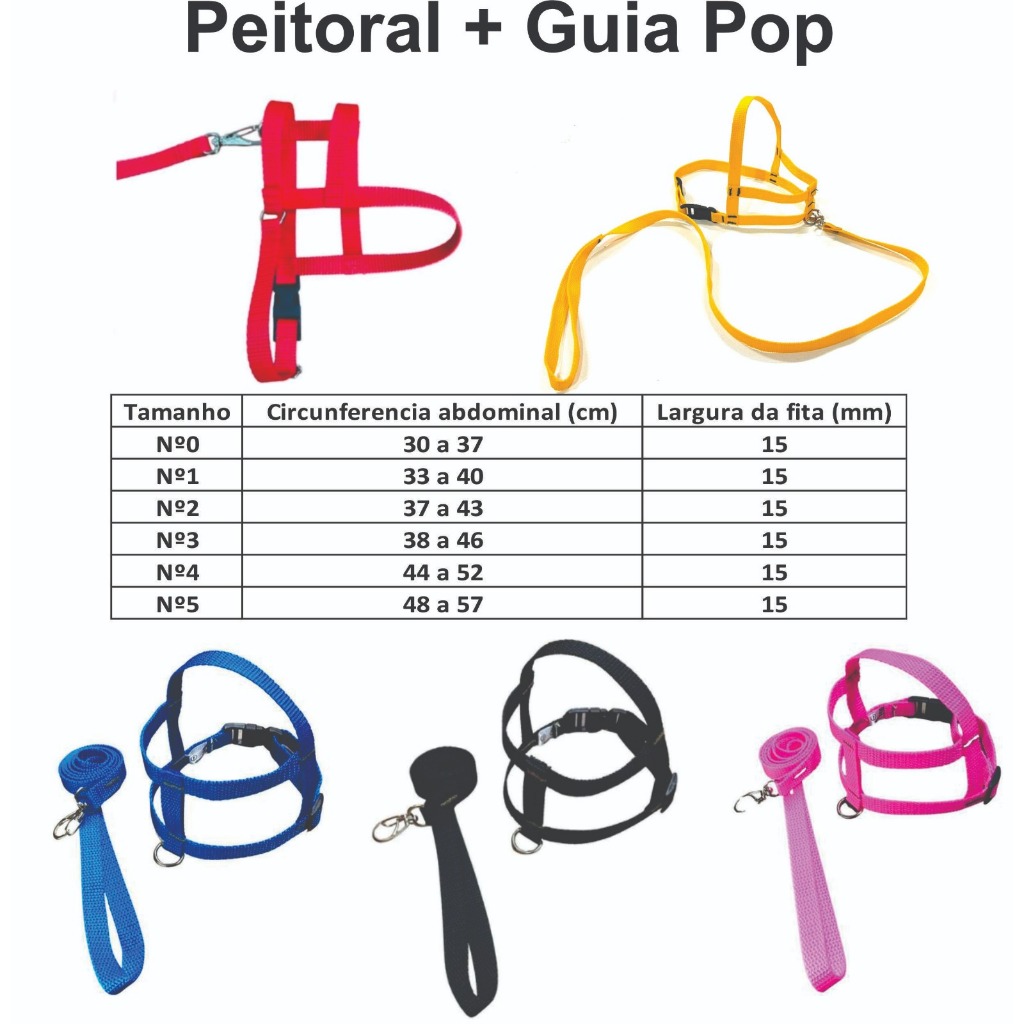 Peitoral e Guia Nylon para Cães em Oferta na Shopee