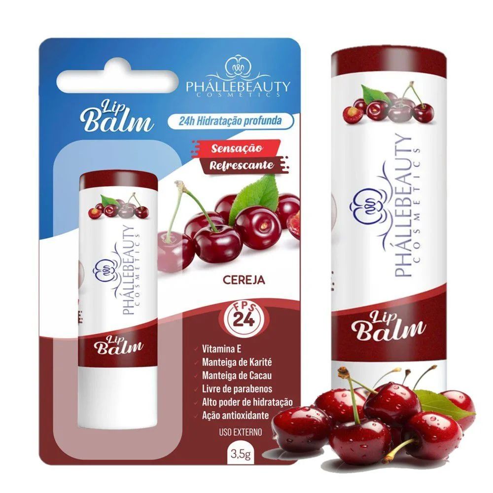 HIDRATANTE BALM LABIAL -  AMORA CEREJA MORANGO INCOLOR