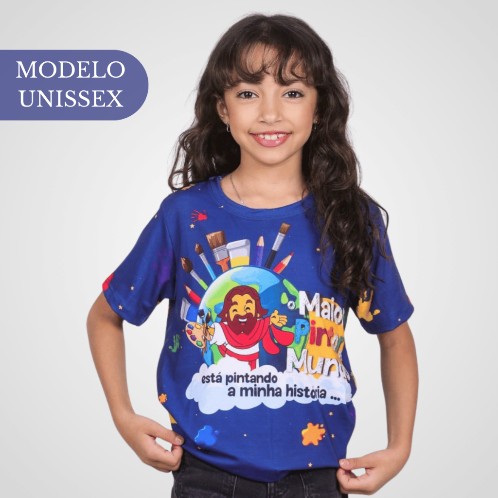 Blusa Premium O Maior Pintor do Mundo Roupa Criativa Camiseta Estampada Menino Menina Moda Colorida em Oferta na Shopee