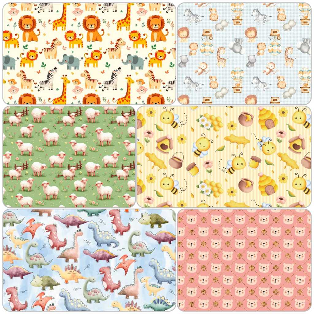 Tricoline 100% Algodão 50cm Larg 1,50m Estampado - ANIMAIS