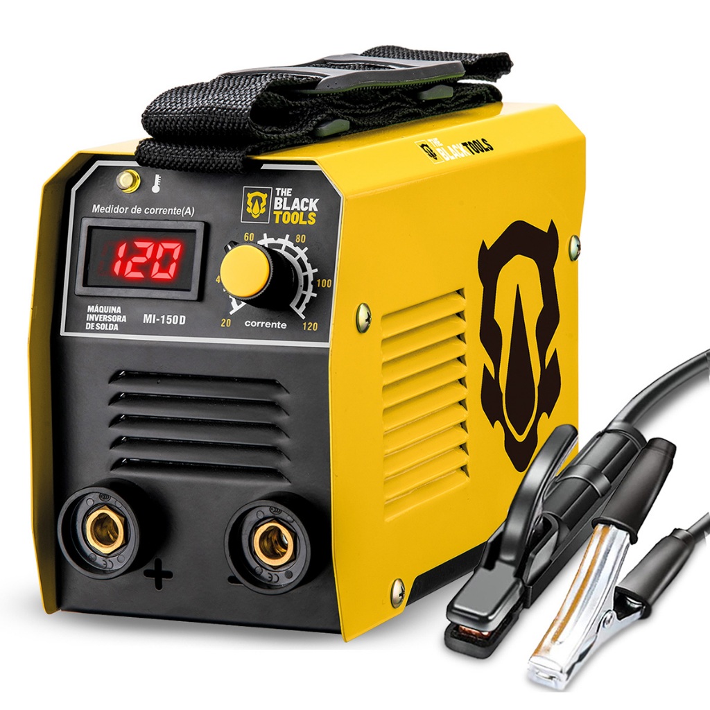 Máquina Inversora De Solda 220V Portatil Mma Eletrodo Mi150d 120a The Black Tools em Oferta na Shopee