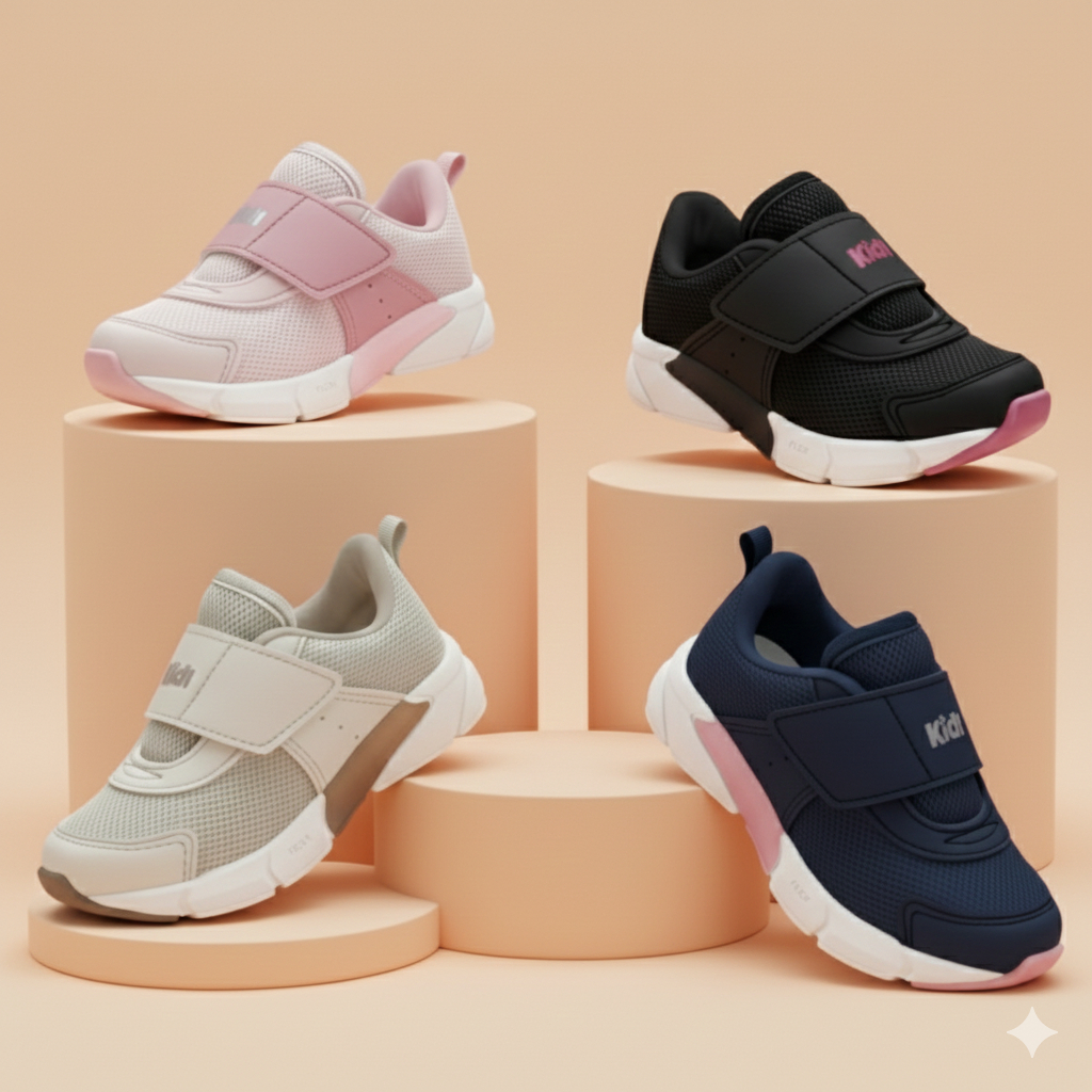 Tênis Baby Kidy Energy Respitec Feminino Estiloso Confortável Tira Autocolante em Oferta na Shopee