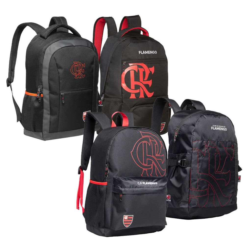 Mochila, Estojo Juvenil Esportiva Flamengo Original Licenciada - 45x35cm Xeryus