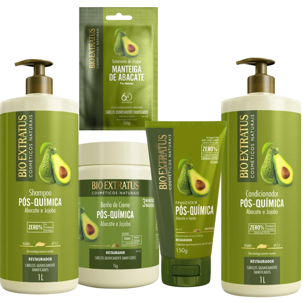 Kit Pós-Química Bio Extratus Restaurador 5 Produtos