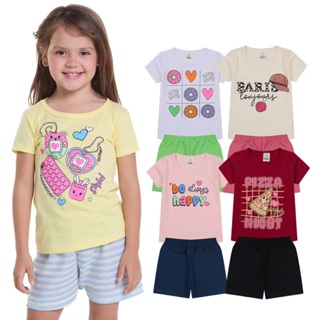 Kit Sortido de Conjnuntos Infantil Menina - Roupa Infantil Menina - Kit Conjuntos de Roupa Verão Menina em Oferta na Shopee