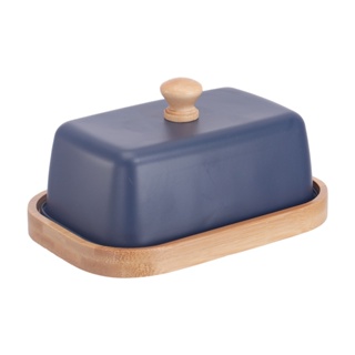 Porta Pão Manteigueira porta talhes em metal com bambu Creme Estilo Vintage em Oferta na Shopee