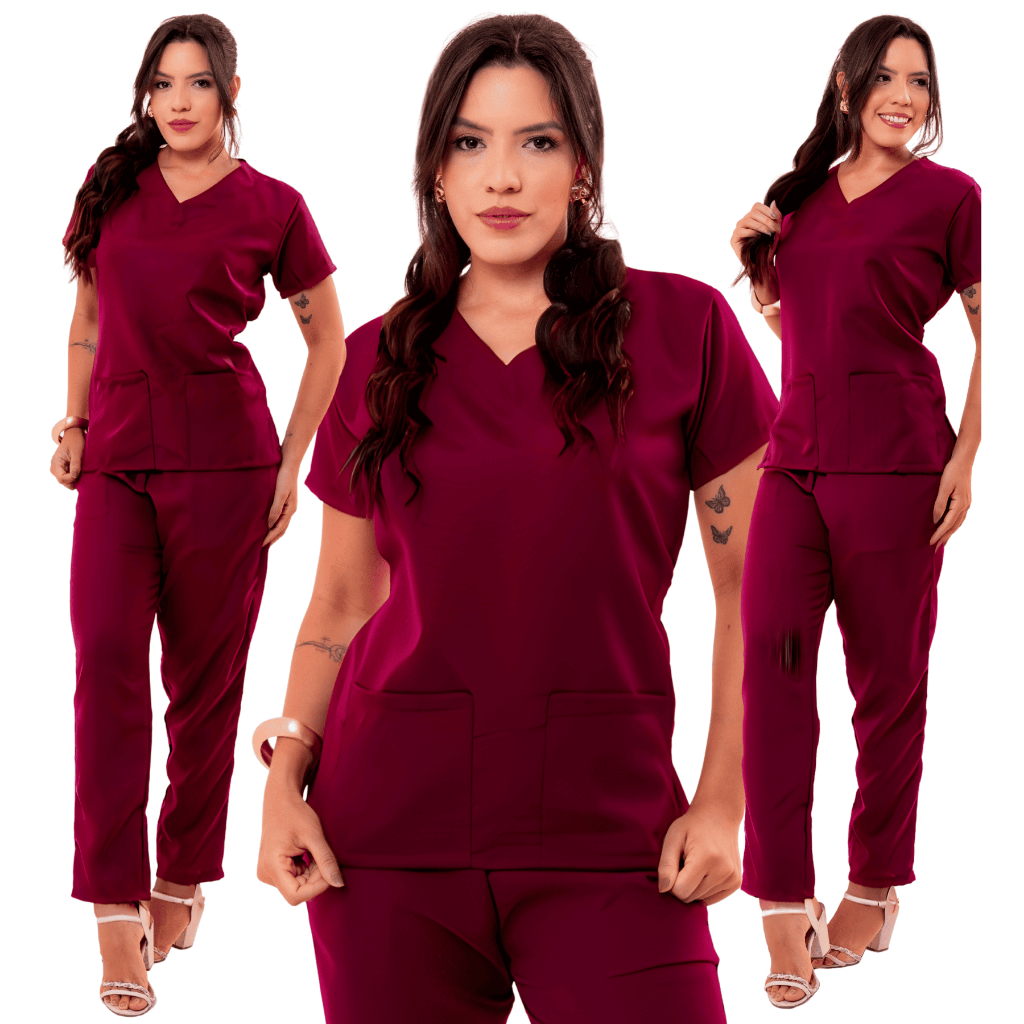 Pijama Hospitalar Scrub Conjunto Cirúrgico Uniforme Scrubs em Oferta na Shopee
