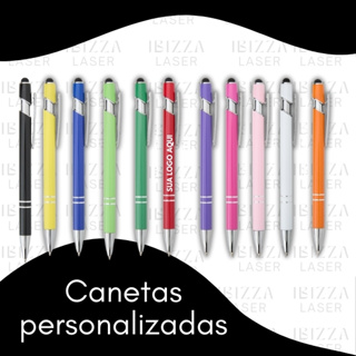 Kit 15 Canetas Metal touch Personalizadas Nome/Logo a Laser em Oferta na Shopee