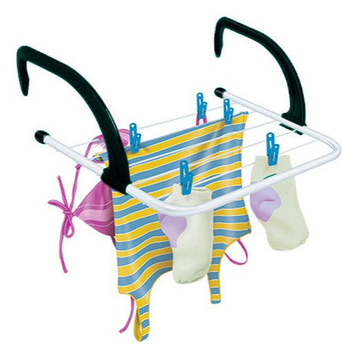 Varal Preto Portátil de Janela Apartamento Prático em Oferta na Shopee