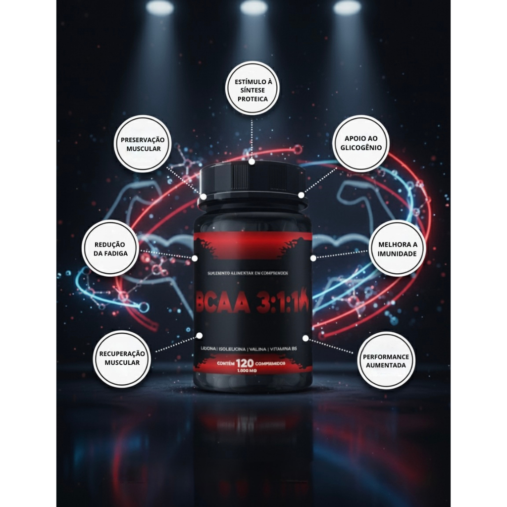 BCAA 3:1:1 Premium 120 Cápsulas 500 mg