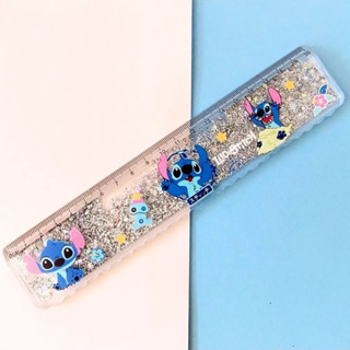 Régua Acrilica Stitch com Glitter 20 cm / Lilo & Stitch / Material Escolar / Régua Cristal em Oferta na Shopee