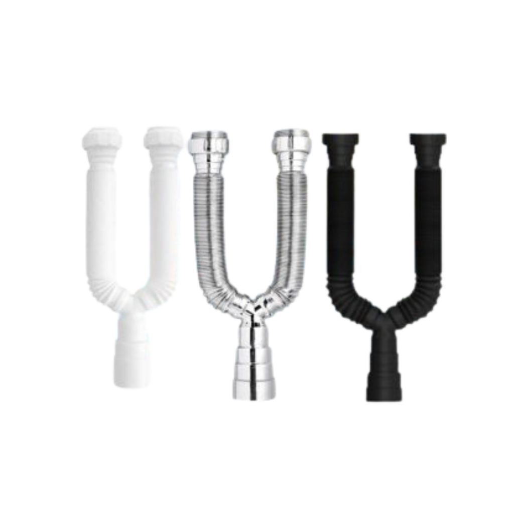 Sifão Sanfonado Duplo 72cm Resistente Água Quente Pia Tanque Cozinha Pia Lavatório Banheiro em Oferta na Shopee