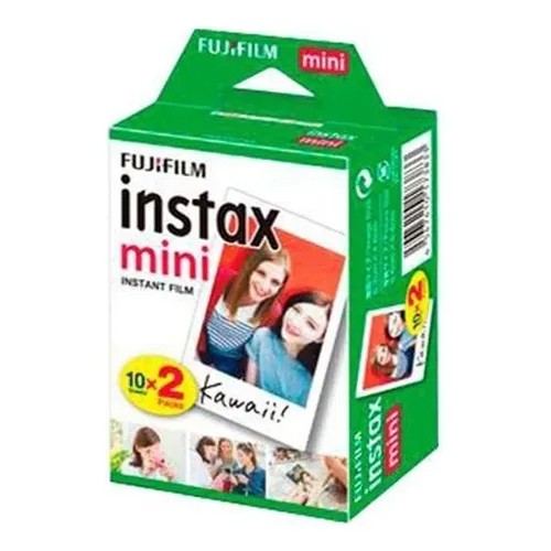 Filme 20 Fotos Para Instax Mini 12, Mini 11, Mini 9, Mini Link 2, 3 Fujifilm Branco
