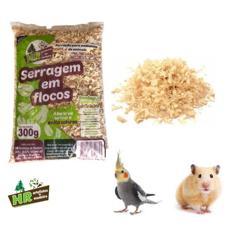 Serragem em Flocos Para Hamster Maravalha 300g
