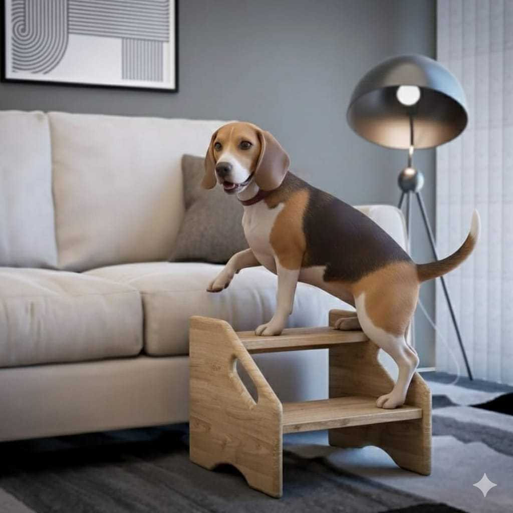 Escadinha Escada Infantil Pet Portátil 2 Degraus Madeira para Maca ou Casa e Cozinha