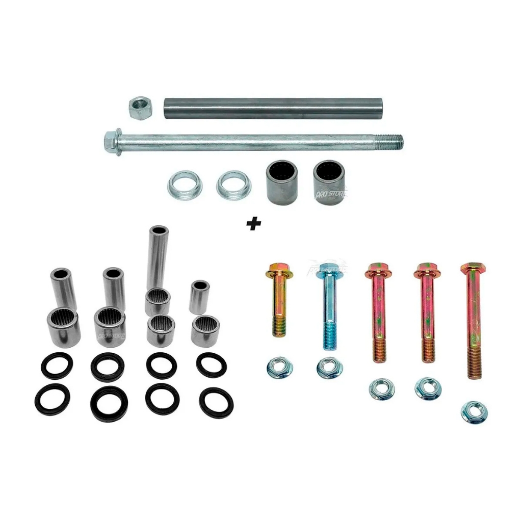 Eixo Balança + Bucha Pro Link XR 200 1994 a 2003 - NX 200 1993 a 2002 - XLR 125 1996 a 2002 com parafusos.