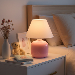 Abajur Luminaria de Ceramica Porcelana Bivolt Com Cupula para Decoração Quarto Escritorio Sala Infantil Adulto em Oferta na Shopee