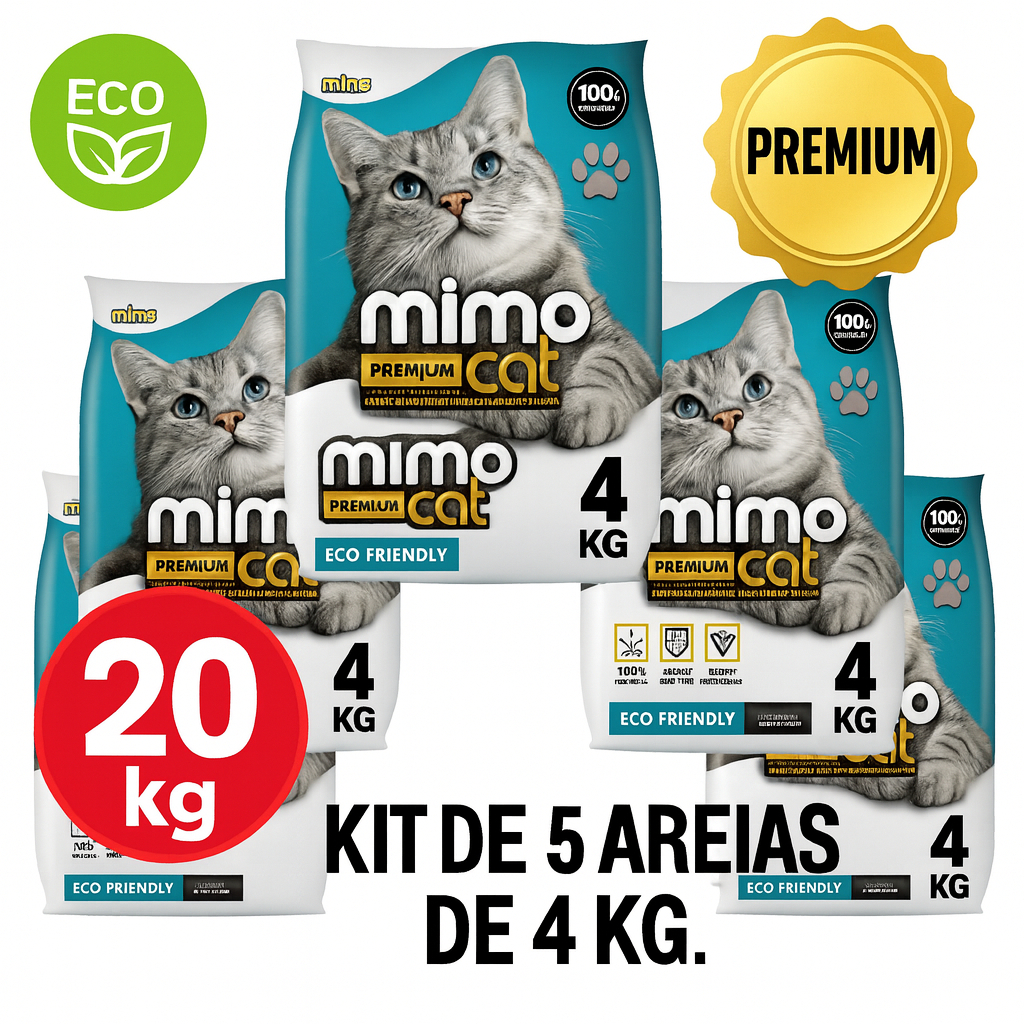 Areia Sanitária FINA Premium Mimo Cat20kg – Máxima Eficiência e Controle de Odores em Oferta na Shopee