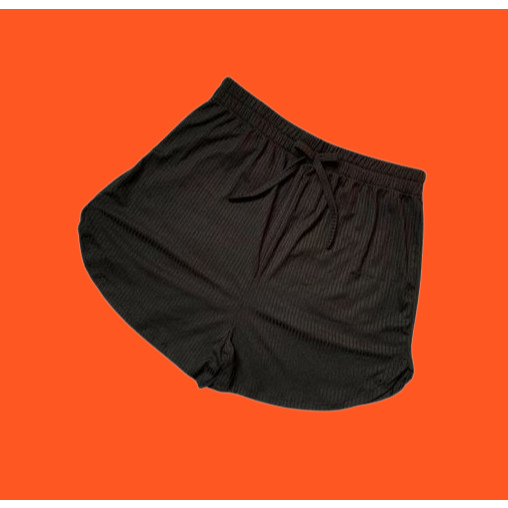 Short Feminino Cintura Alta Canelado Zero Transparência Sem Empina, Confortável Caminhada e Academia