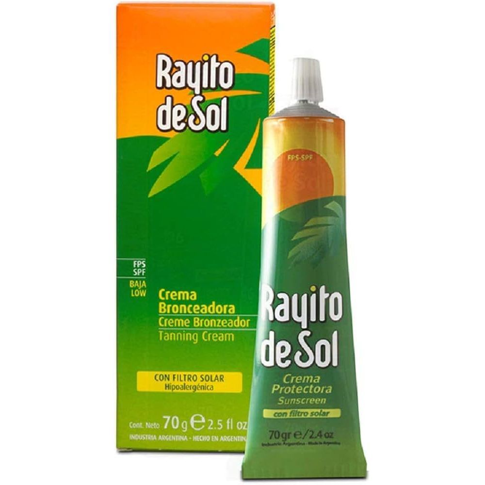 BRONZEADOR RAYITO DE SOL CREME 70 GR FPS 8 UVA3 em Oferta na Shopee