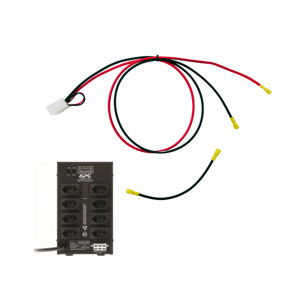 Cabo Bateria Selada Nobreak 24v Microsol Apc Bz1500bi-br Branco 600v