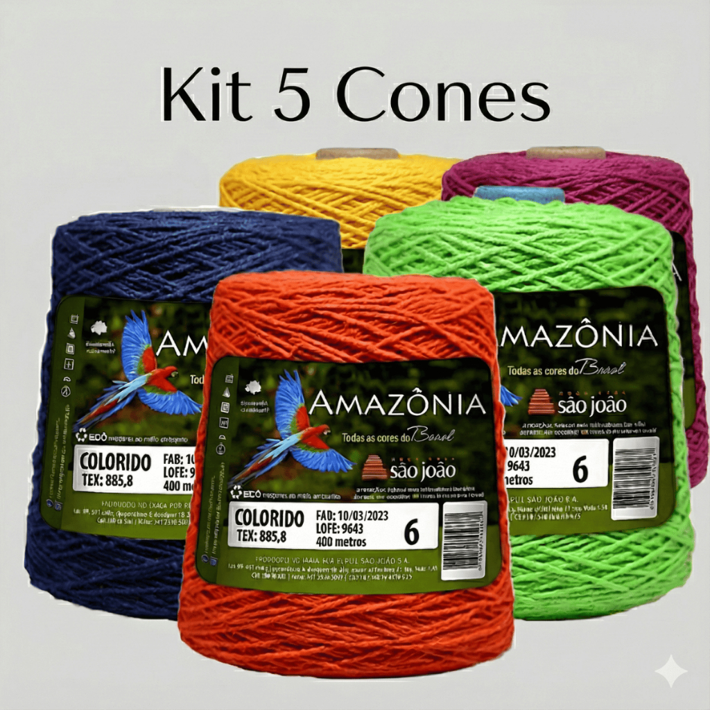 Barbante Número 4,6,8 Para Crochê 5 Unidades Cores Sortidas em Oferta na Shopee