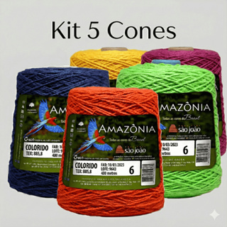 Barbante Número 4,6,8 Para Crochê 5 Unidades Cores Sortidas em Oferta na Shopee