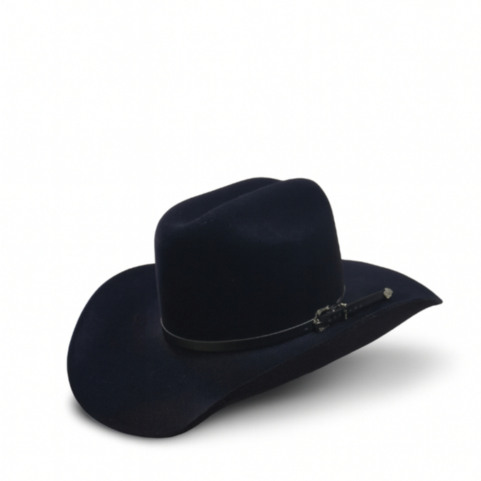 Chapéu Country Montana Preto Aveludado Unissex Sertanejo Barretos