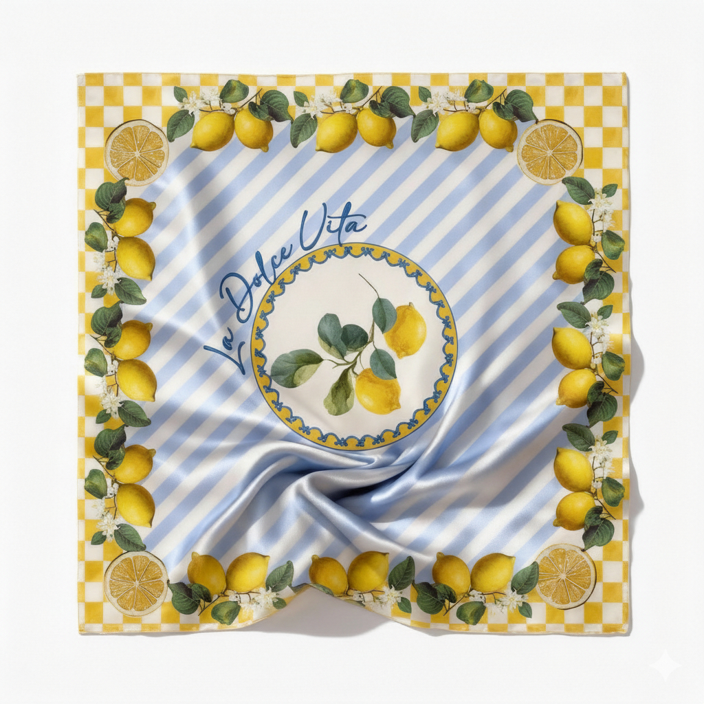 Lenço Feminino 90x90 Em Cetim Para Cabeça Cabelo Pescoço Bolsa Premium Alta Qualidade