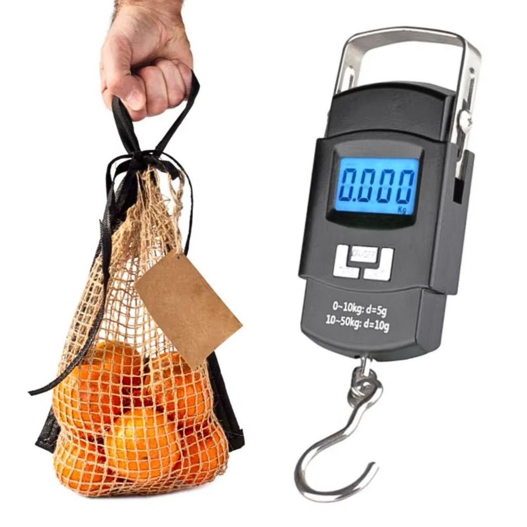 Balança De Mão Digital Portátil Bolsa Mala Peixe De Até 50kg em Oferta na Shopee