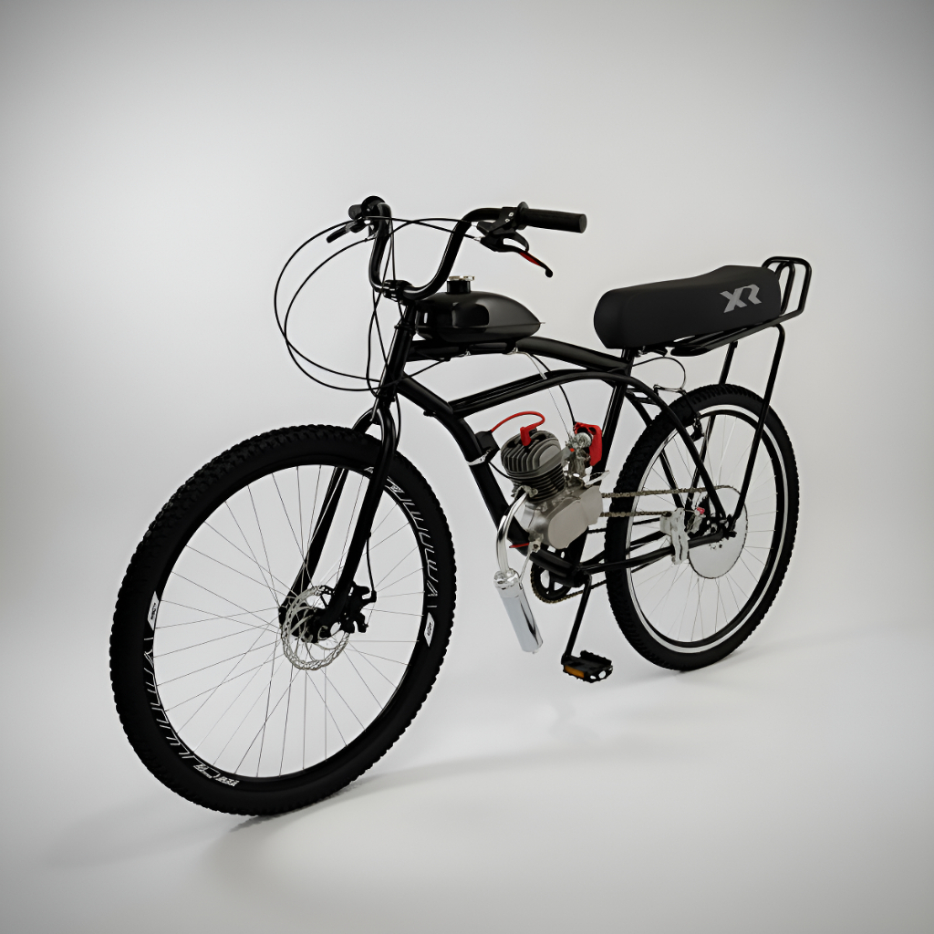 BICICLETA MOTORIZADA 80CC KIT COMPLETO ARO 29" FREIO A DISCO BANCO XR (SEMI MOTADA)