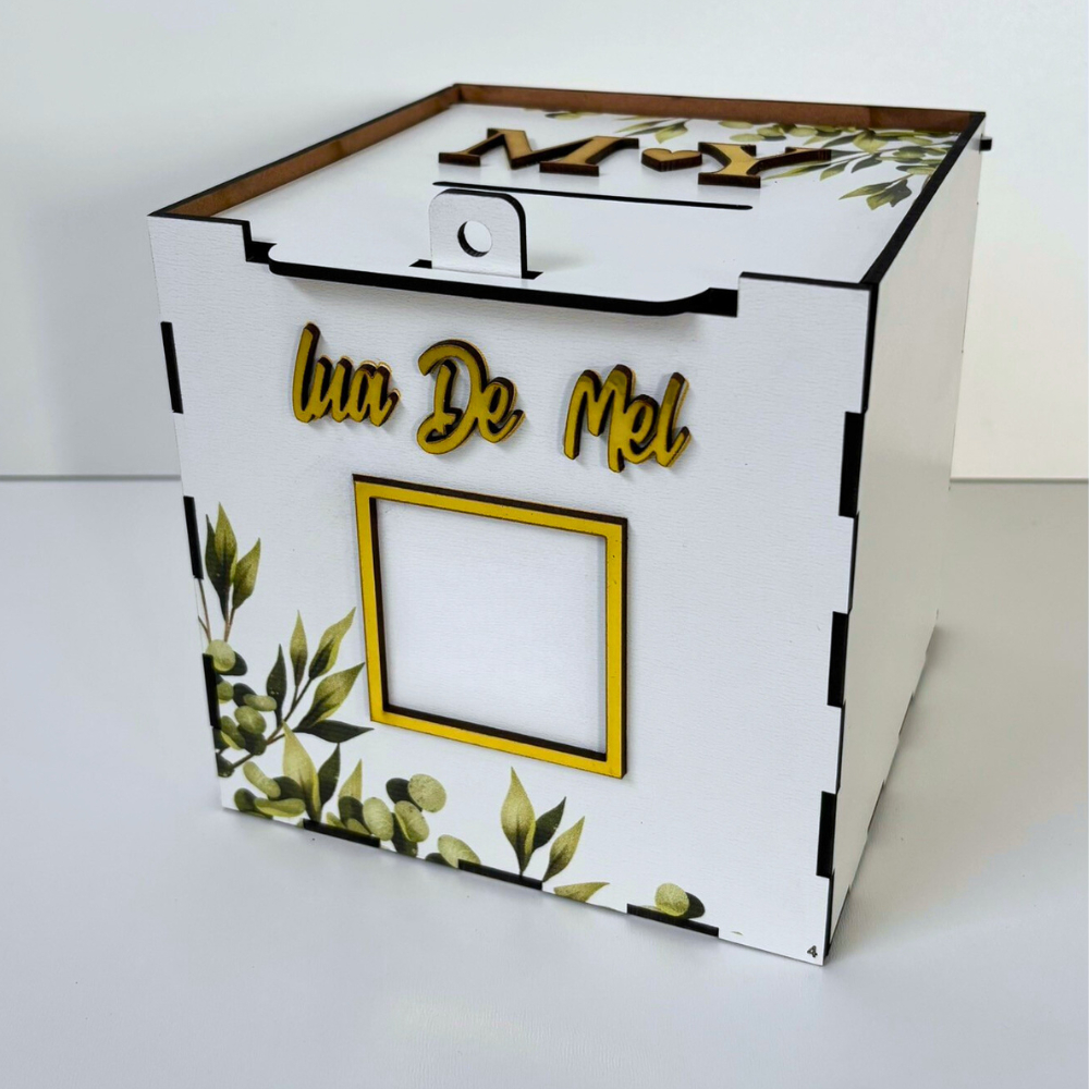 CAIXA PIX PARA CASAMENTO PERSONALIZADA OPERAÇÃO LUA DE MEL CORTE DA GRAVATA OLIVEIRA em Oferta na Shopee