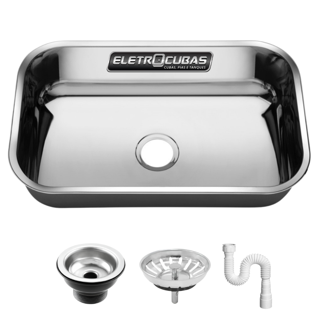 Cuba Aço Inox Eletrocubas N°1 17 Funda 47x30x17
