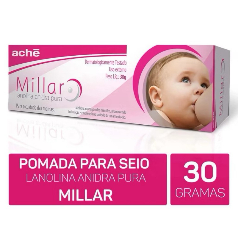 Millar Pomada 30g  Hidratação e Alívio de Rachaduras na Amamentação
