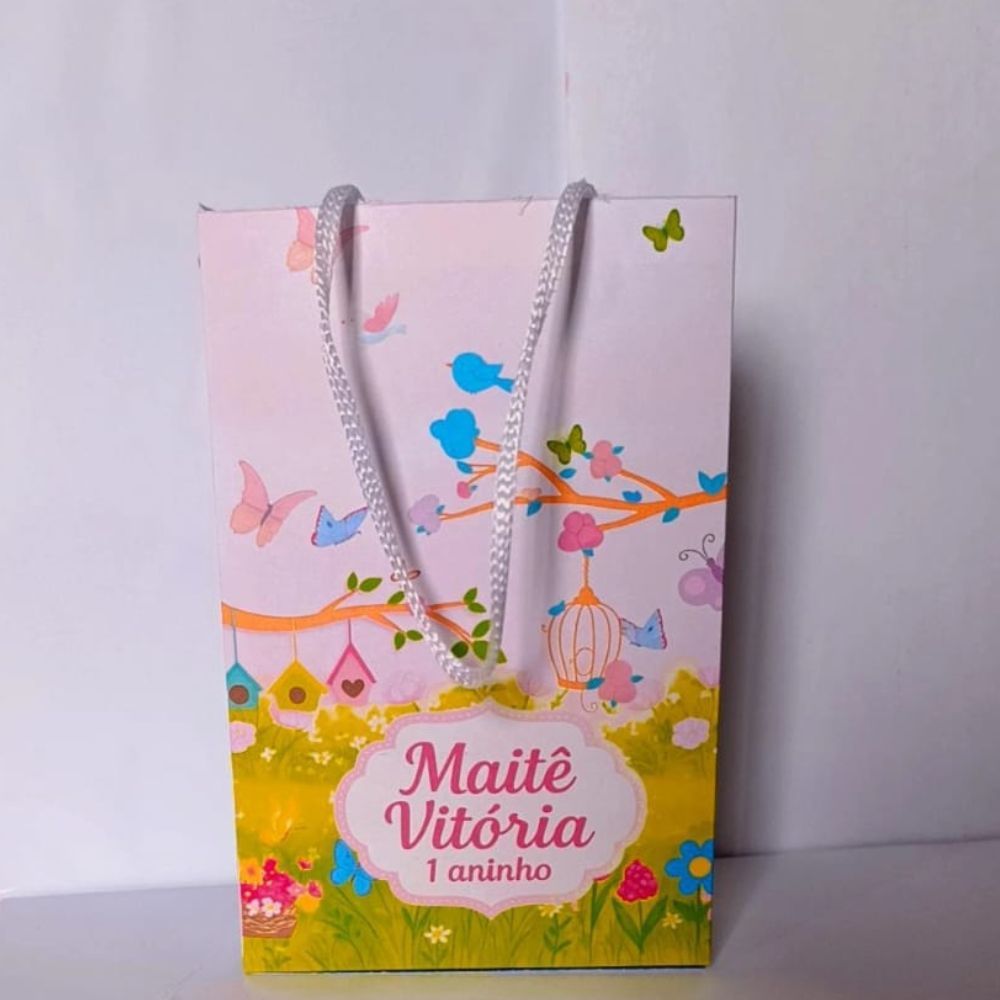 Sacolinha Surpresa Jardim Encantado  Personalizada  Lembrancinhas de Aniversário - PEGUE E MONTE