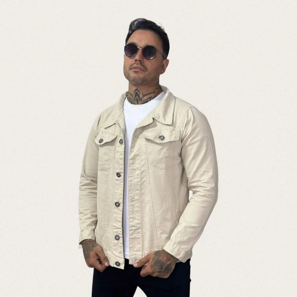 Jaqueta Masculina de Sarja Estilo Casual, Versátil e Confortável Estilo Moderno