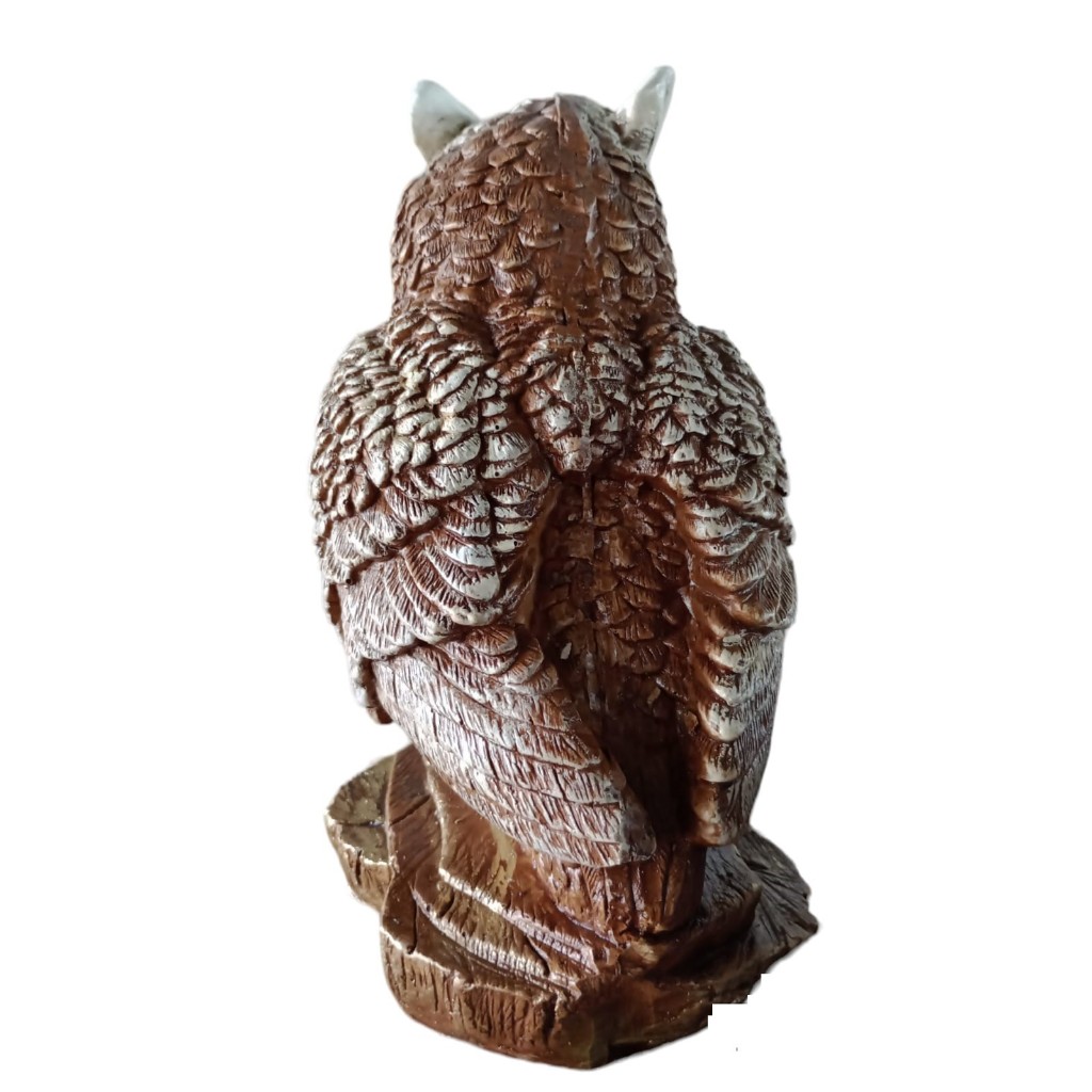 Coruja Espanta pombo , Decoração Sacada telhado Envernizada Pronta Entrega