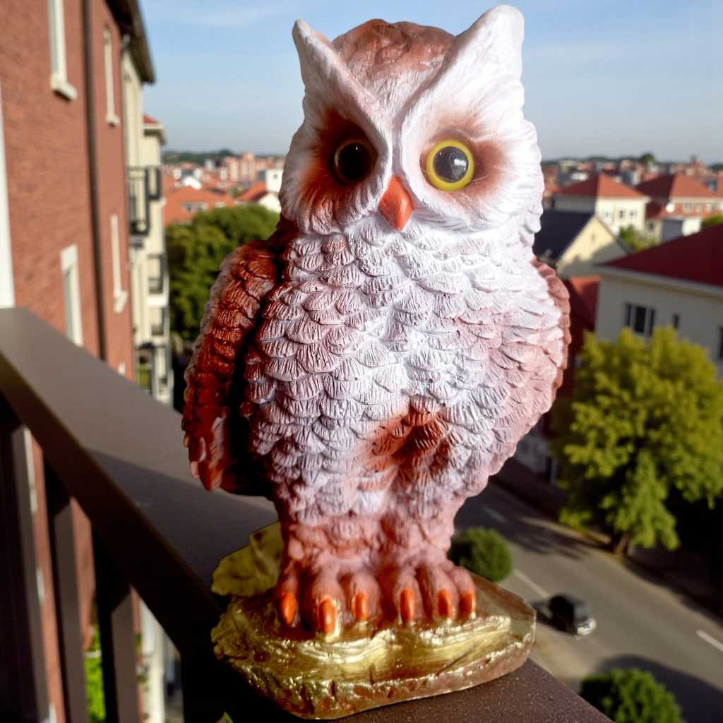 Coruja Espanta pombo , Decoração Sacada telhado Envernizada Pronta Entrega em Oferta na Shopee