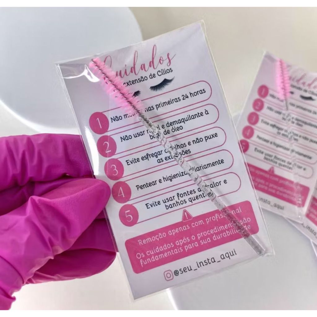 60 ESCOVINHA de CILIOS+Cartão Agradecimento Mimo cliente,LASH em Oferta na Shopee