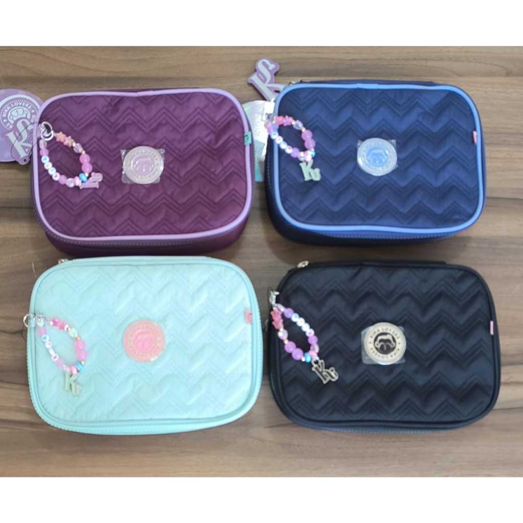 Estojo Box Detalhes Costura Zigzag Kika Lovers Escolar Feminino KK2638 em Oferta na Shopee